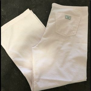 Blue Sky scrub pinstripe pink/ white pants